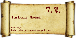 Turbucz Noémi névjegykártya